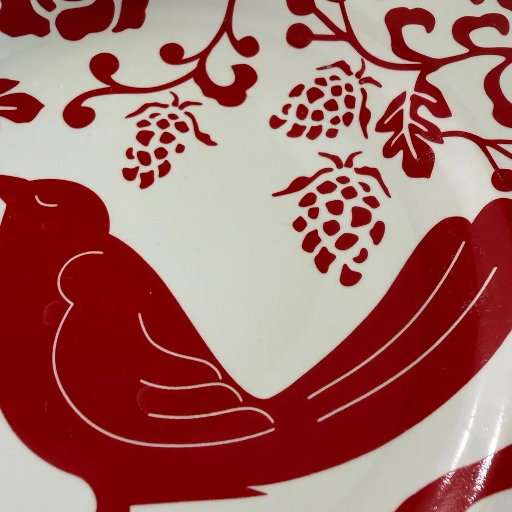 Pier 1 Red Bird and Floral Plate